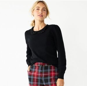 DRAPER JAMES RSVP™ Long Sleeve Collar Sweater, L, NWT